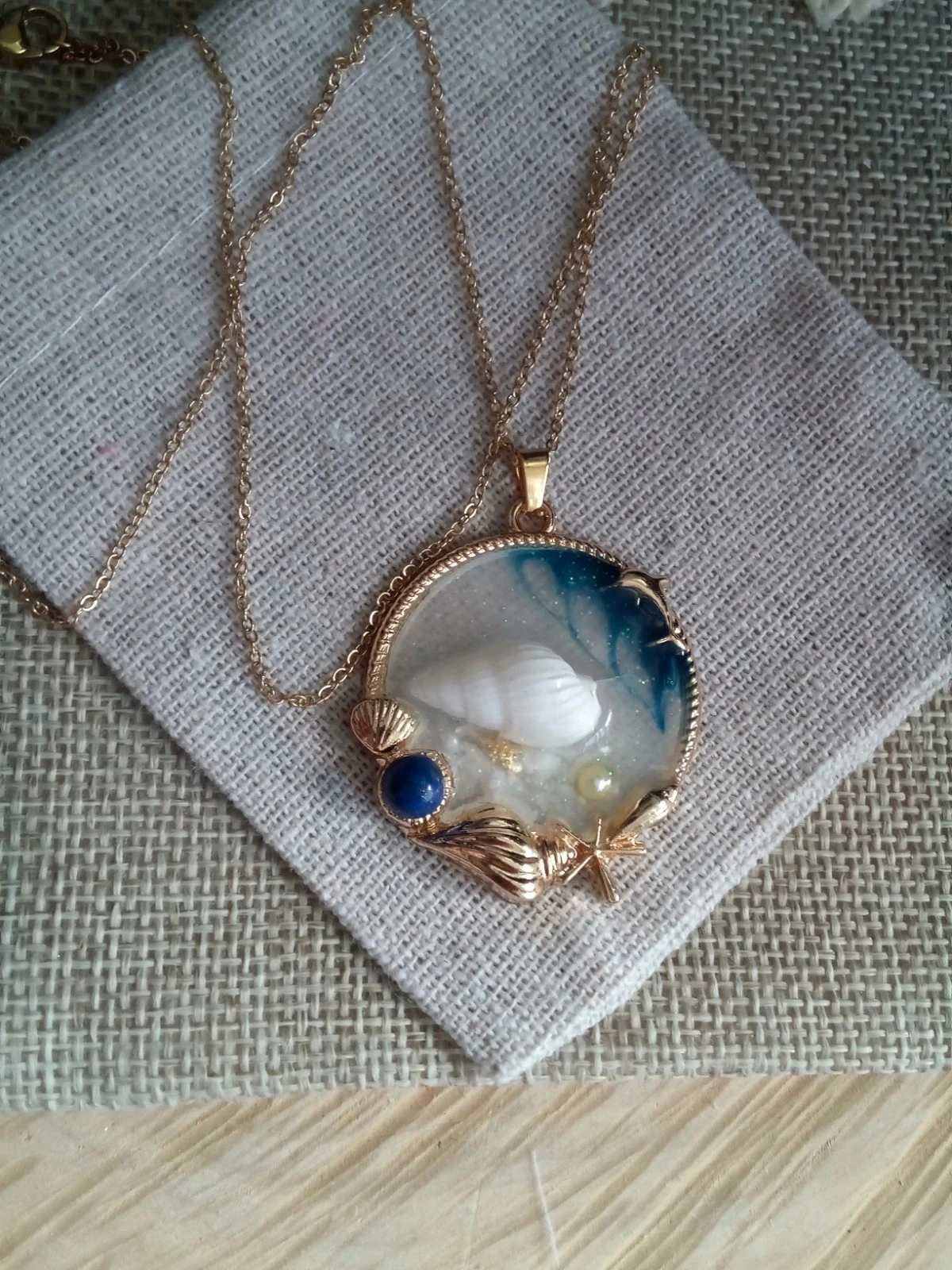 Collier bohème plage et vague de la vie + carte – photo 3
